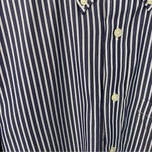 Daniel Cremieux Signature Collection Blue with White Stripes Long Sleeve Shirt - Picture 5 of 5